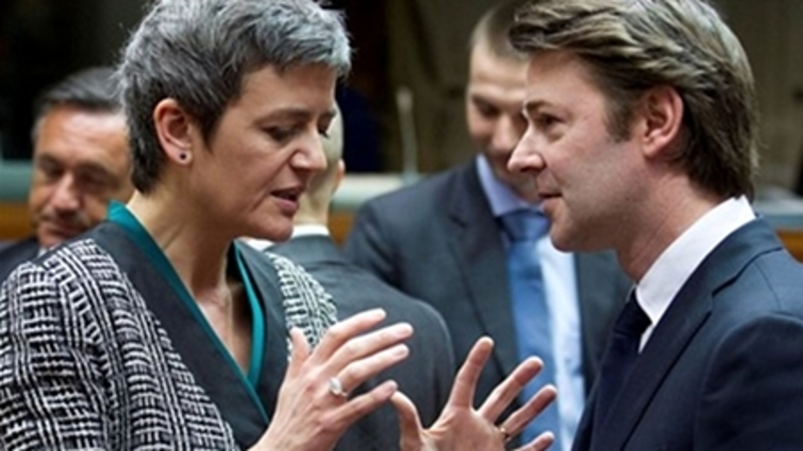 Margrethe Vestager til rådsmøde med EU's finansministre.