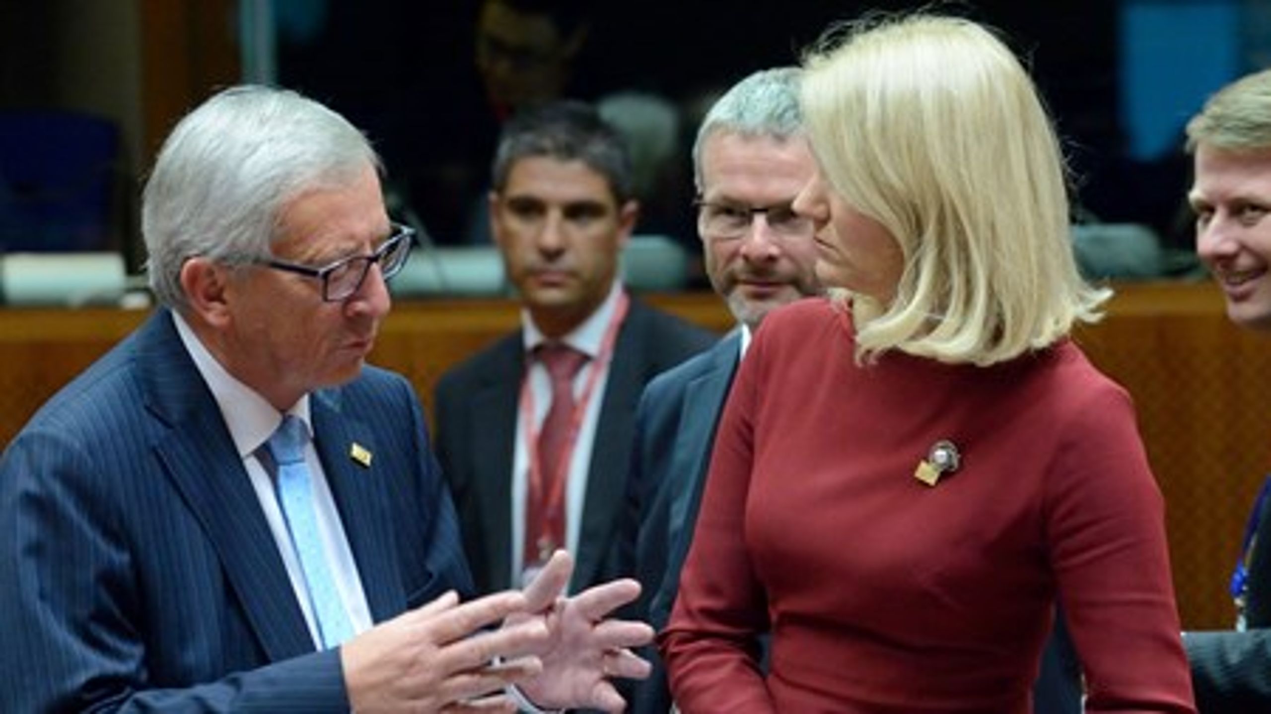 Statsminister Helle Thorning-Schmidt får fornøjelsen af EU-Kommissionformand Jean-Claude Junckers selskab både ved et møde i EU-Kommissionen og ved et to-dages topmøde i Bruxelles i denne uge.