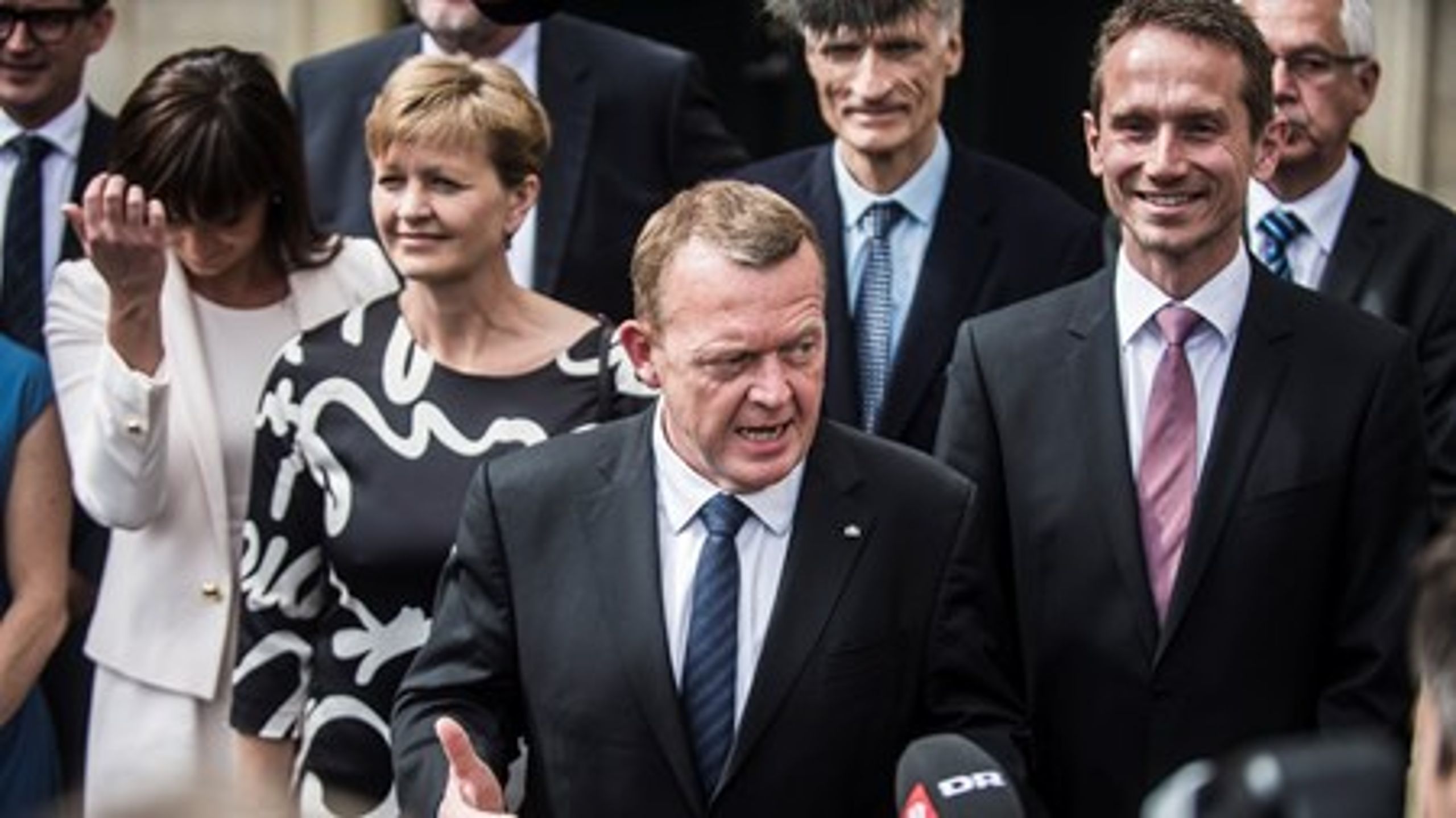 Statsminister Lars Løkke Rasmussen (V) præsenterede sin nye&nbsp;regering i juni 2015 efter folketingsvalget.