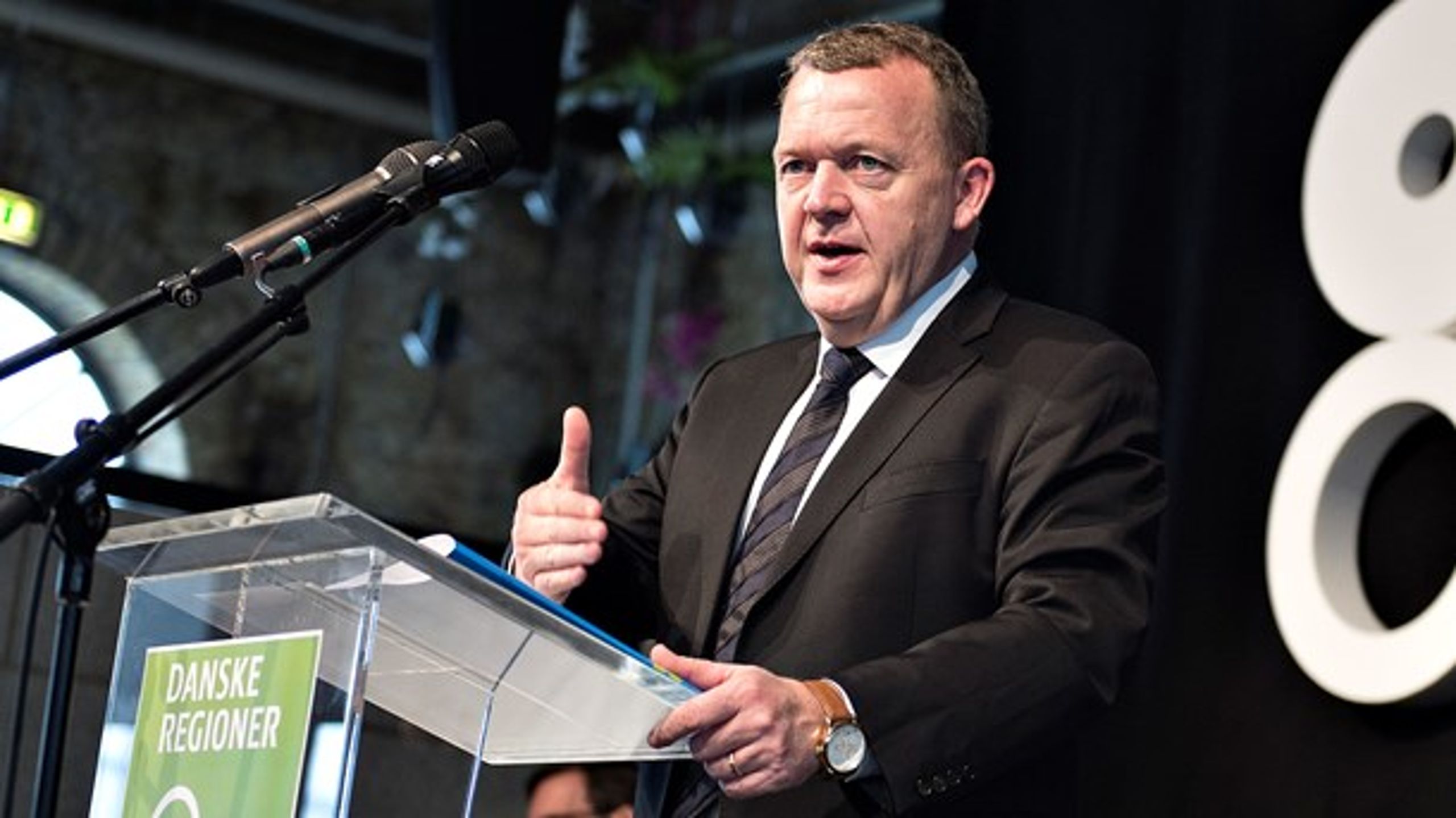 Lars Løkke Rasmussen kom med en slet skjult trussel til PLO, da han holdt tale ved Danske Regioners generalforsamling i 2016.