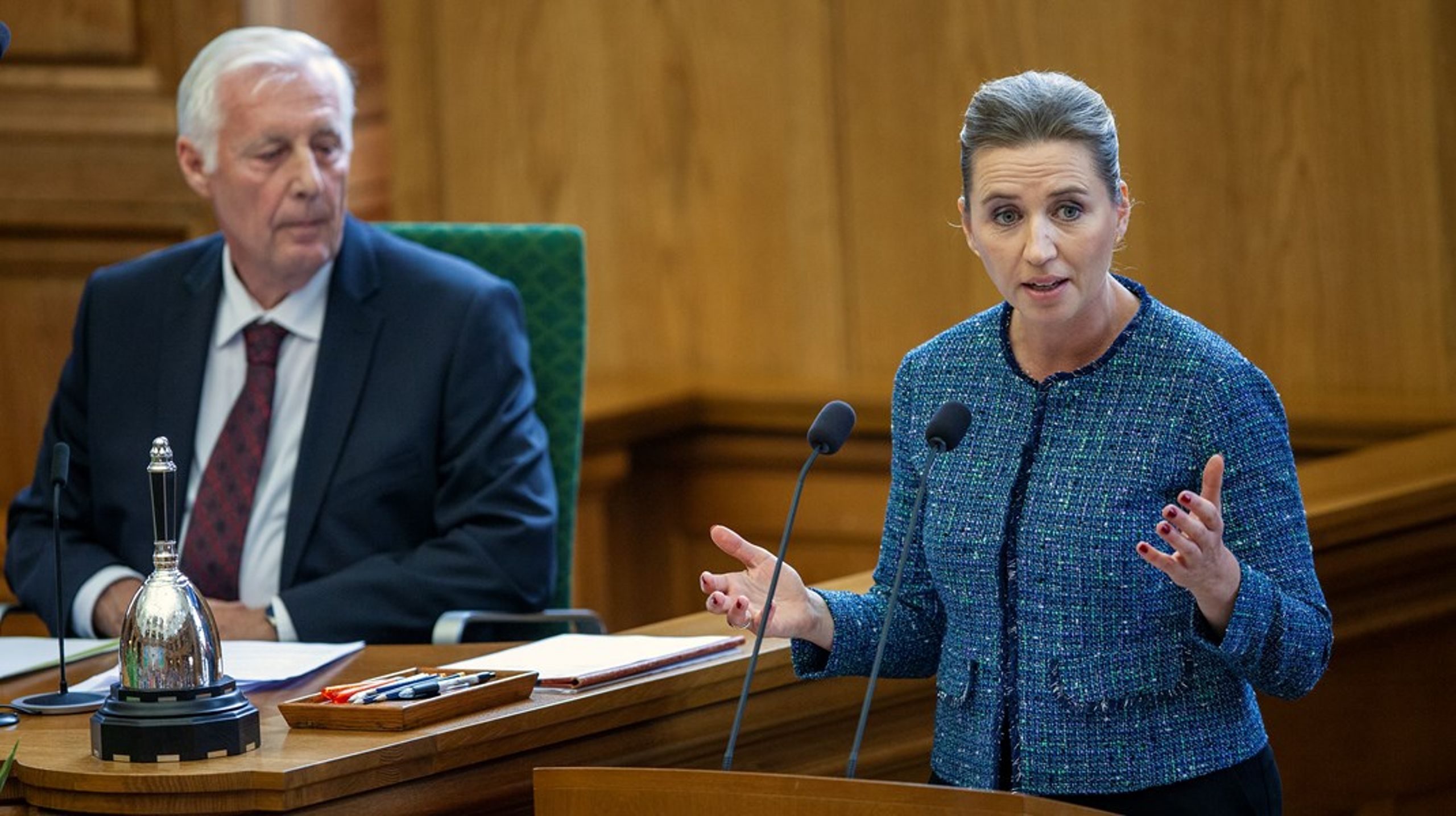 Statsminister Mette Frederiksen skal på talerstolen til Folketingets åbning tirsdag. Her ses hun under Folketingets åbning i 2019.