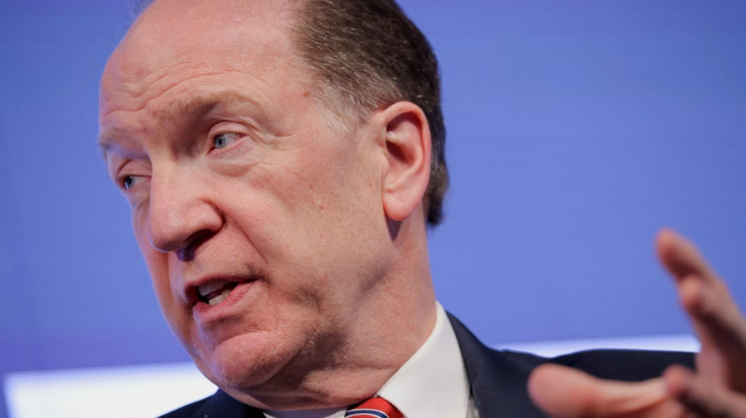 Verdensbanken skal have ny præsident efter, at den nuværende præsident David Malpass har valgt at fratræde sin post ved udgangen af juni, oplyser Verdensbanken.&nbsp;Andrew Kelly/Reuters/Ritzau Scanpix