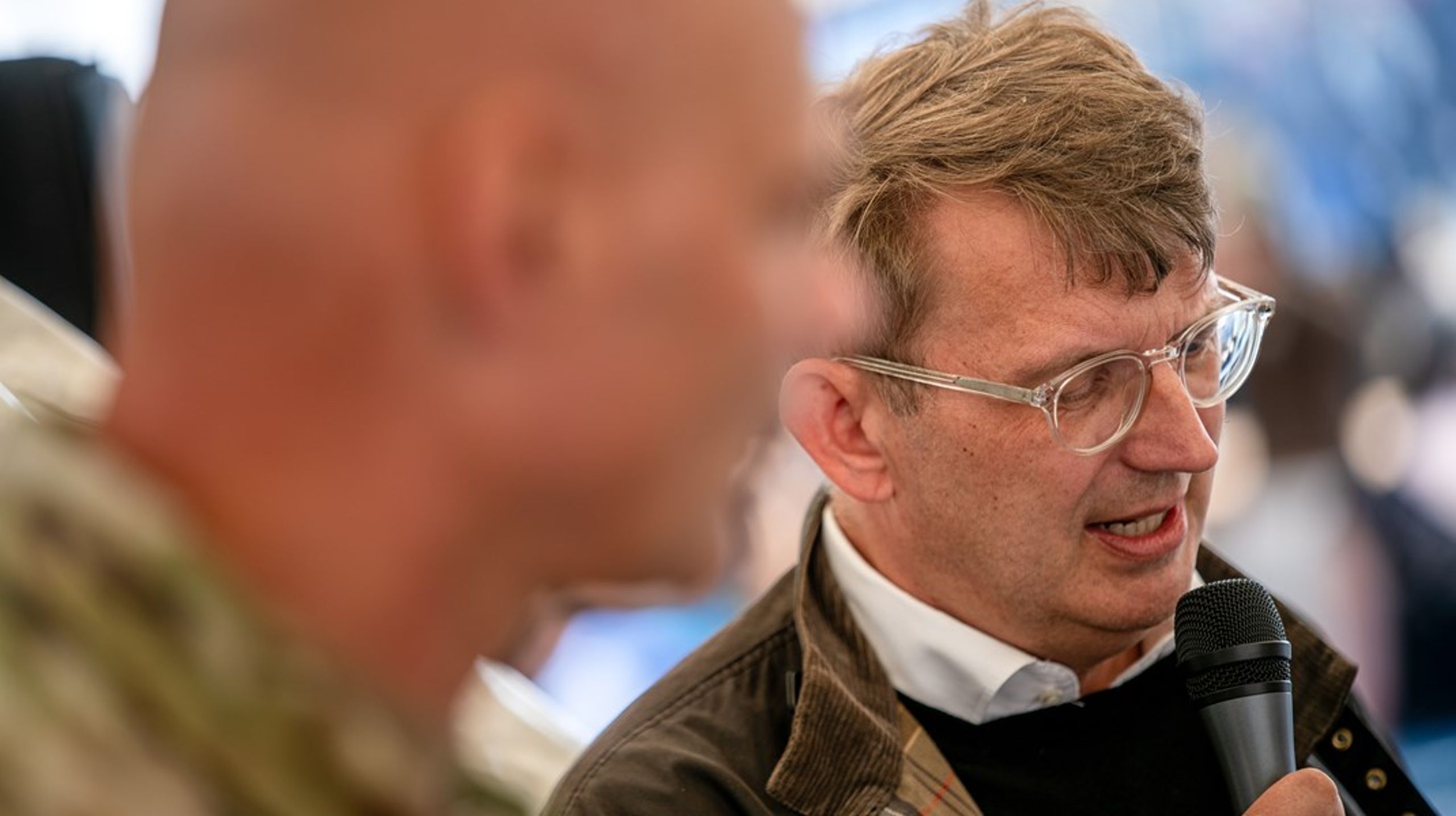 Forsvarsminister Troels Lund Poulsen besøgte lørdag Folkemødet i Allinge.