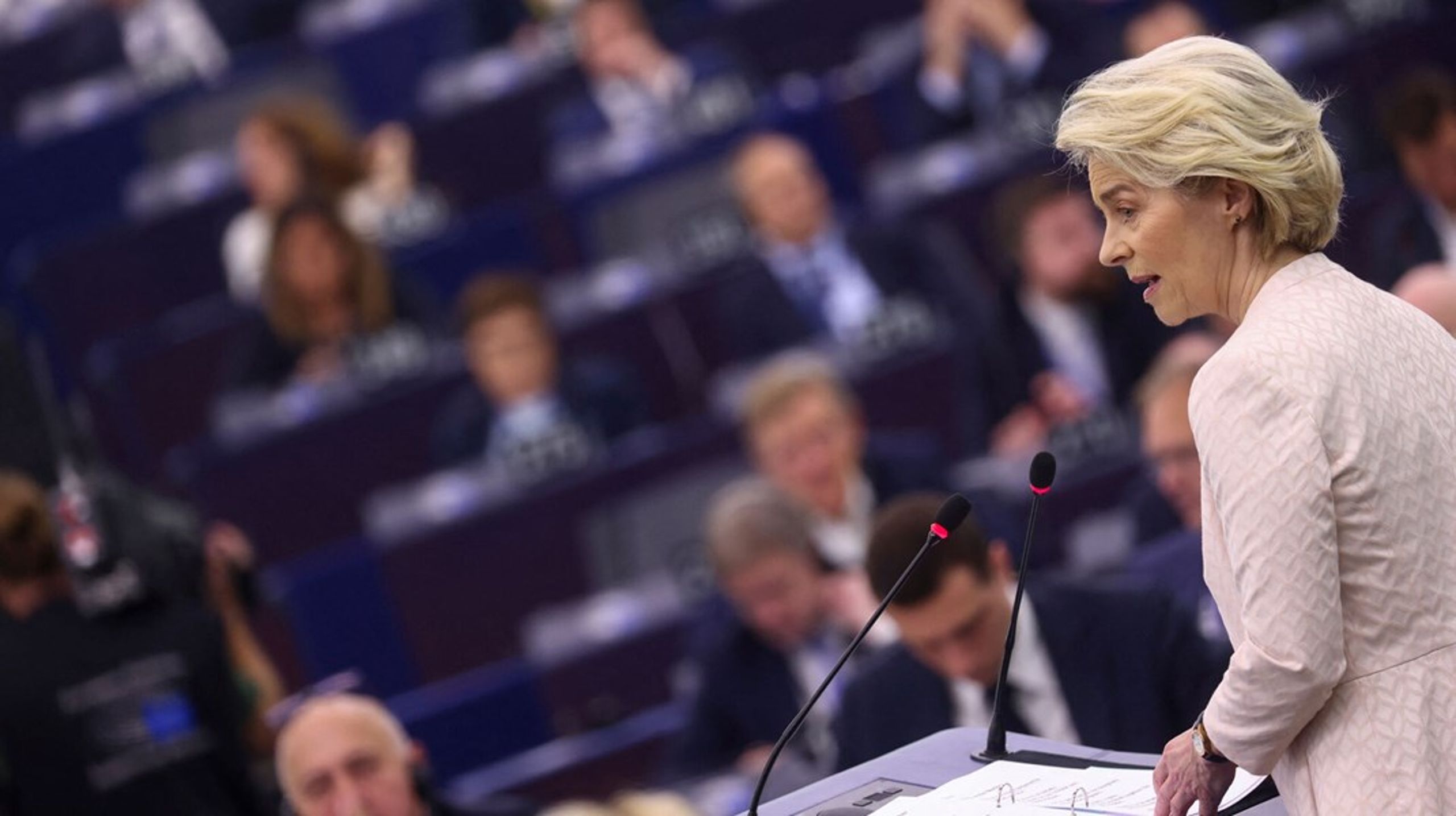 Med næsten en times tale i Europa-Parlamentet torsdag morgen slog Ursula von der Leyen det sidste søm i sit kandidatur til at fortsætte som formand for EU-Kommissionen.