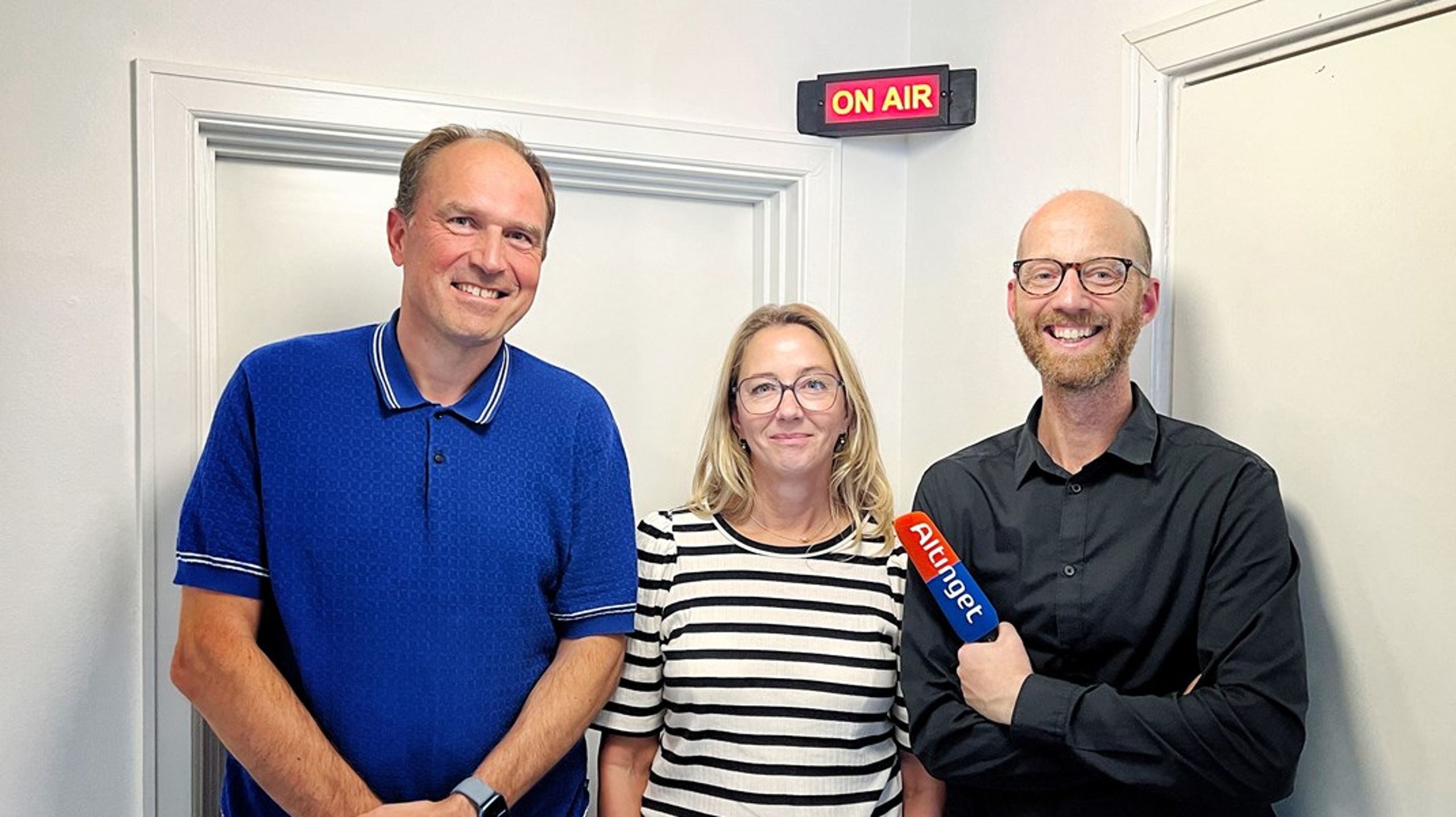 Dagens gæster er Jonatan Schloss (tv), kommunaldirektør i Egedal Kommune og&nbsp;<span>Lisbeth Nielsen, direktør for Epilepsihospitalet Filadelfia. Altingets Ole Toft er vært.&nbsp;</span>