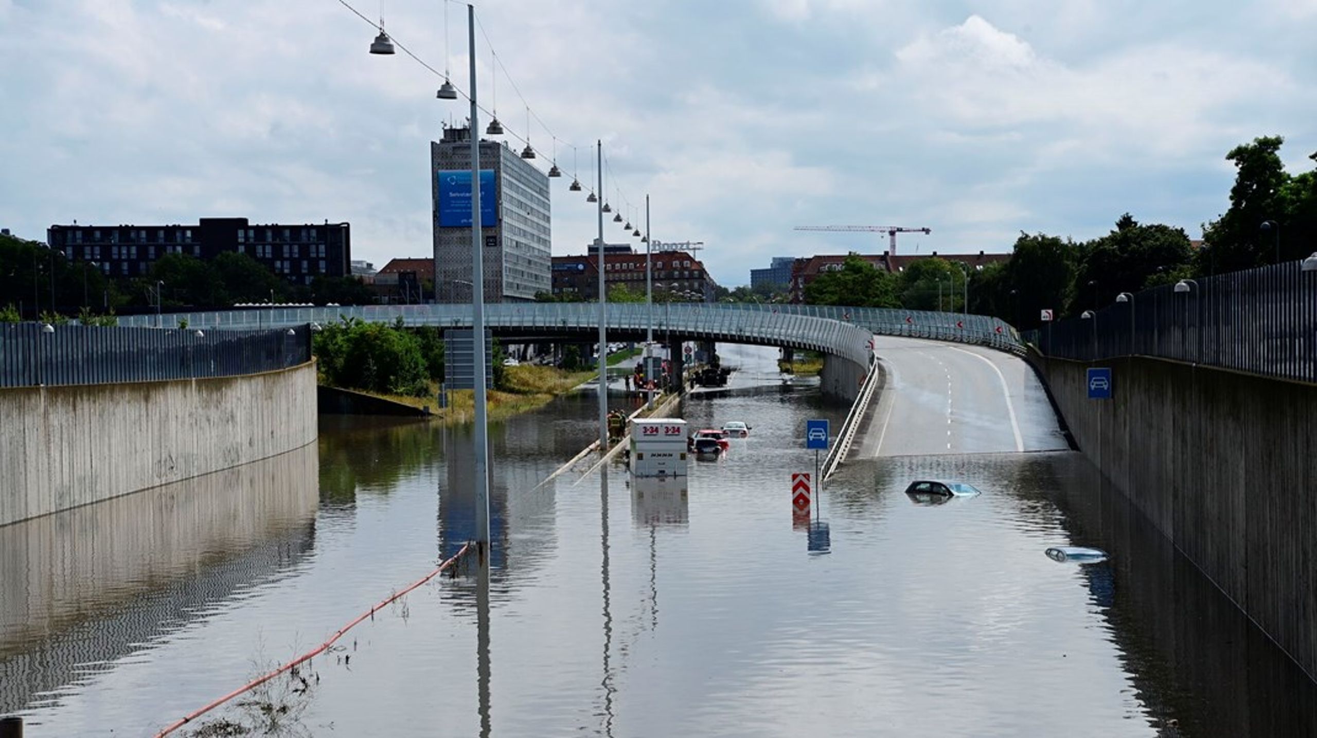 Da København blev ramt af skybrud i begyndelsen af august i år var regnmængden så stor, at området ved tilkørslen til Lyngbymotorvejen på det ydre Østerbro blev ramt af det, som DMI betragter som et "dobbelt skybrud".