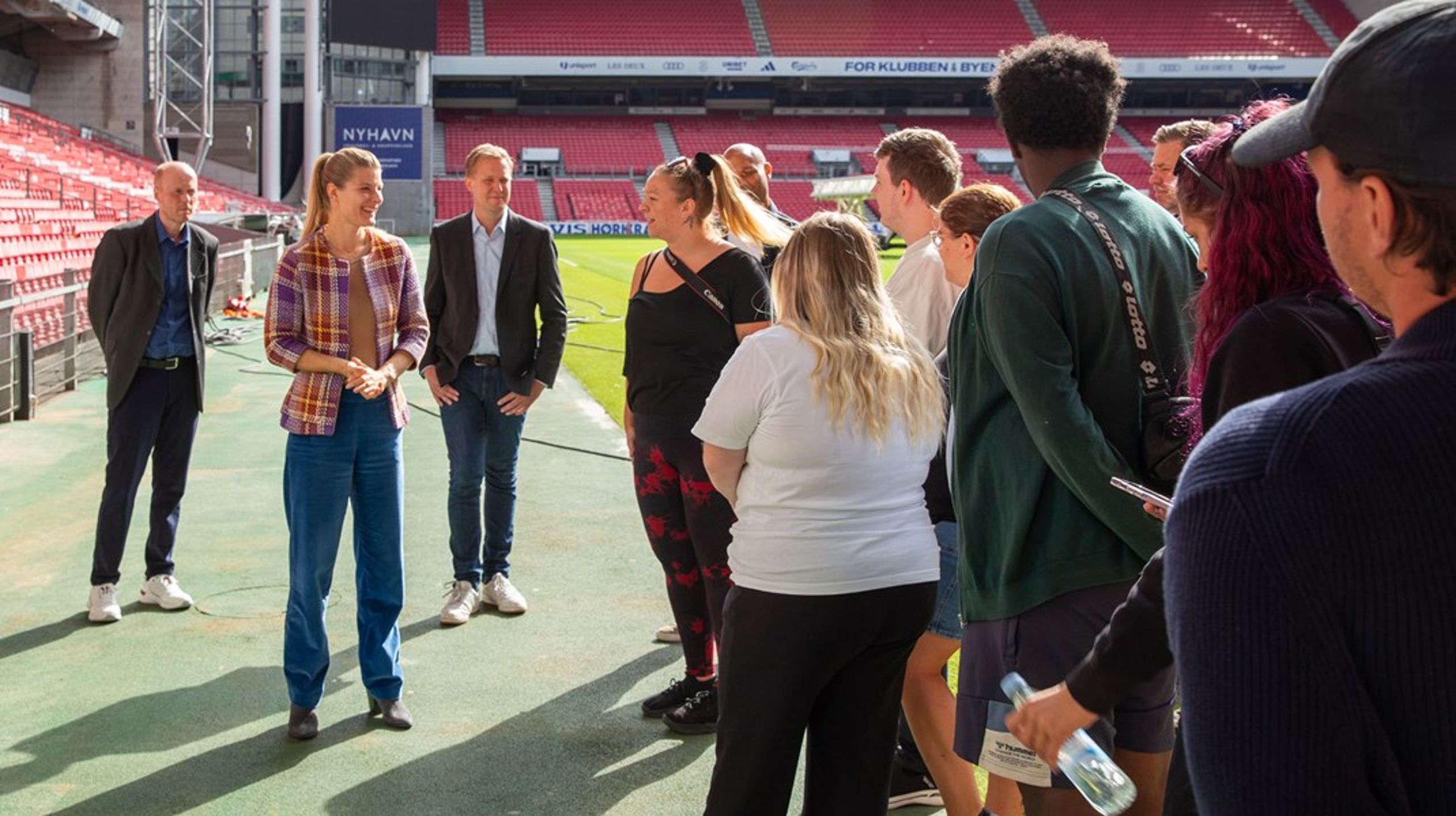 Ane Halsboe-Jørgensen var på besøg i Parken 16. september.