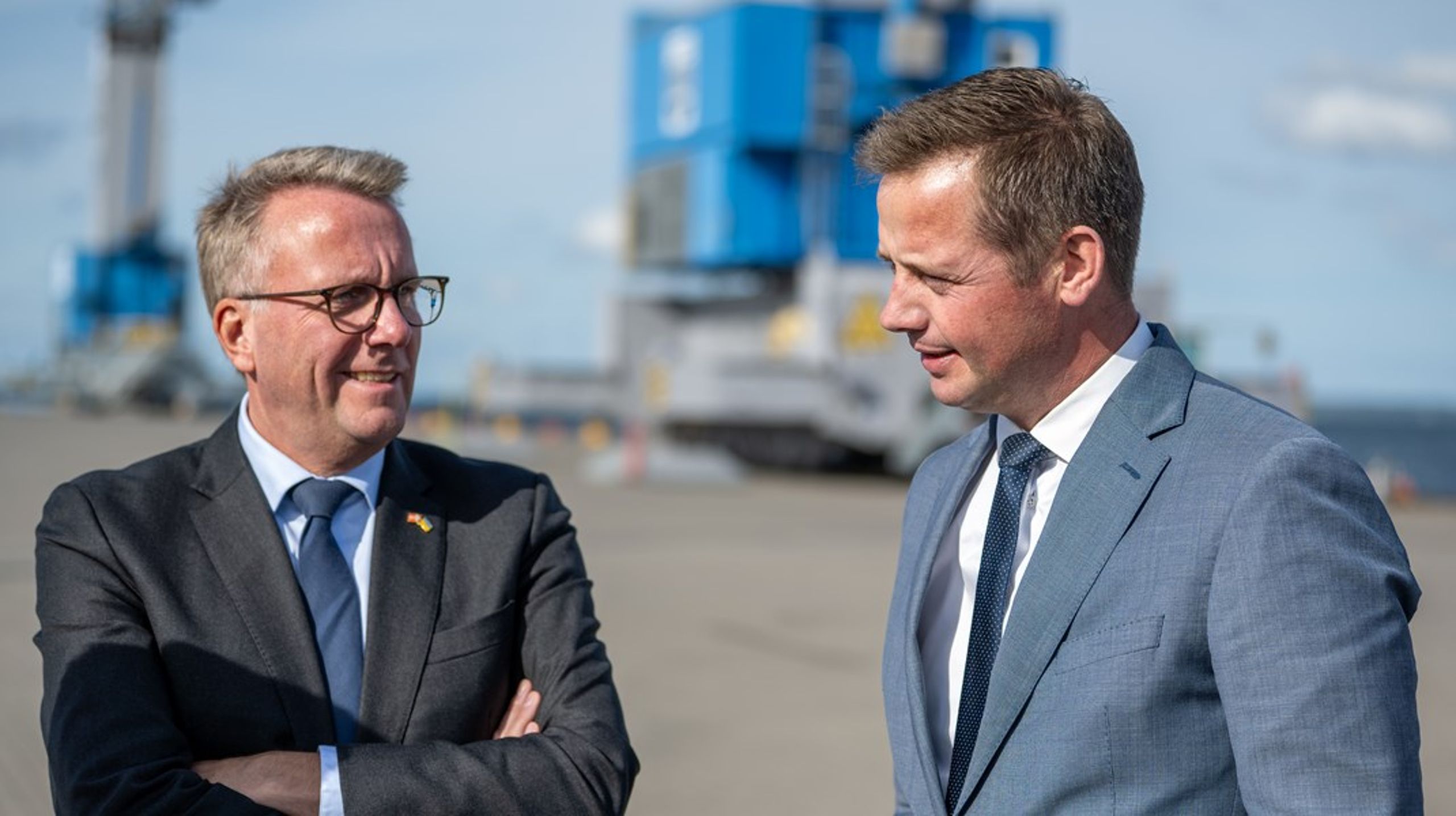 Klima-, energi- og -forsyningsminister Lars Aagaard (M) var med til at lancere havnepartnerskabet i foråret 2023, men han kunne ikke komme til præsentationen mandag.&nbsp;