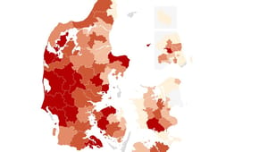 Se danmarkskortet: Vest- og Midtjylland dominerer med de mest erhvervsvenlige kommuner